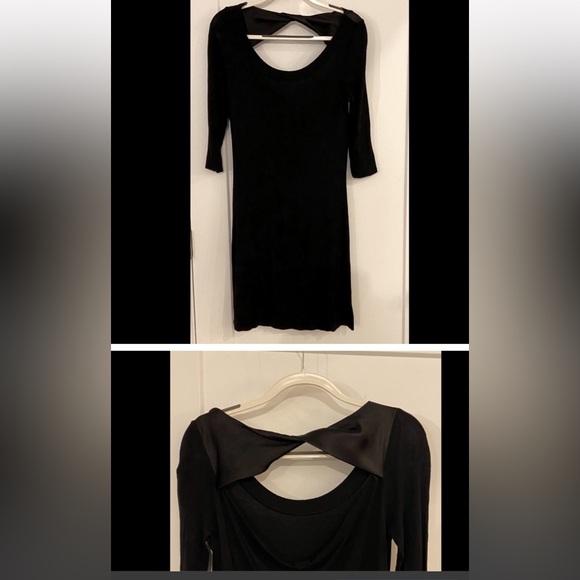 2009-2012 est B’leev scoop back dress w satin twist detail-M - Picture 1 of 6